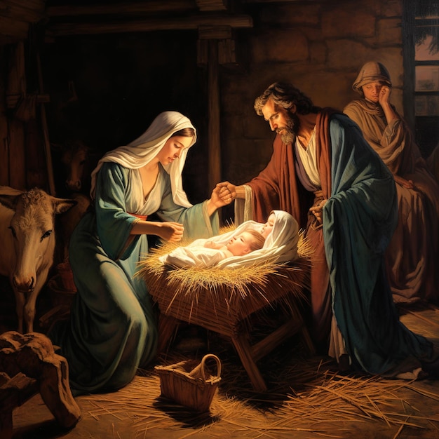 illustrazione della natività di Natale