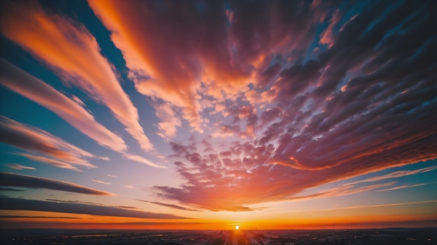 Illustrazione della natura delle nuvole cielo colorato tramonto nuvoloso alba crepuscolo