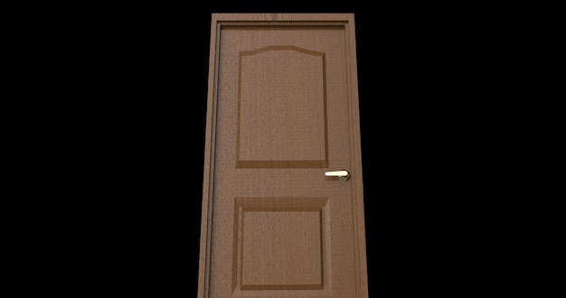 Illustrazione della porta isolata rendering 3d