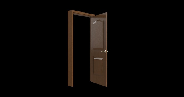 Illustrazione della porta isolata rendering 3d