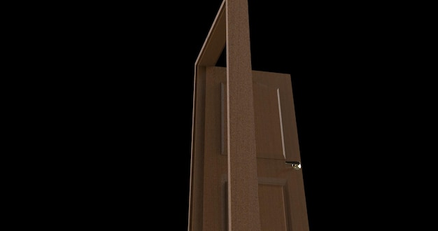 Illustrazione della porta isolata rendering 3d