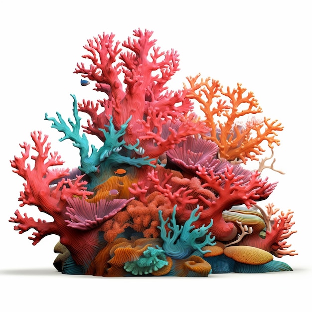 illustrazione della rappresentazione cartoon 3D CoralA di una bella