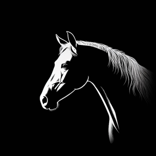 illustrazione della sagoma di un cavallo