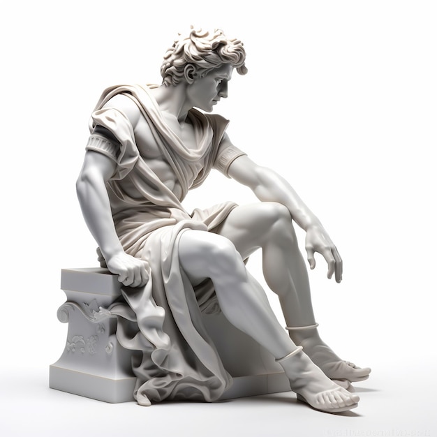 illustrazione della scultura 3D DavidA raffigurante il famoso Michelangelo