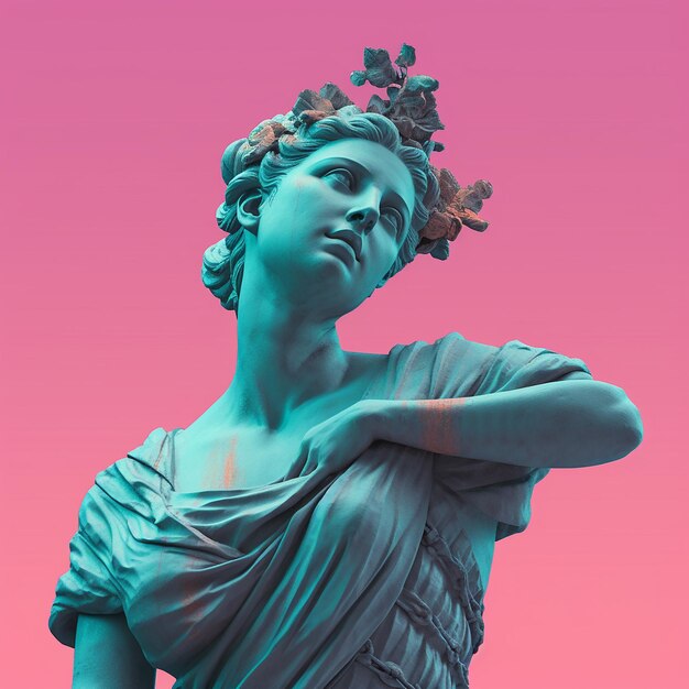 Illustrazione della statua greca di Vaporwave