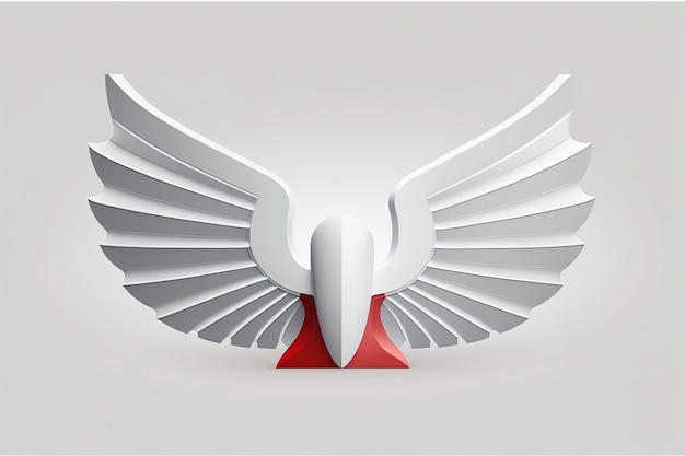 Illustrazione delle ali logo sfondo bianco IA generativa