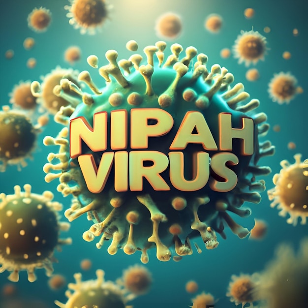 Illustrazione delle particelle del virus Nipah