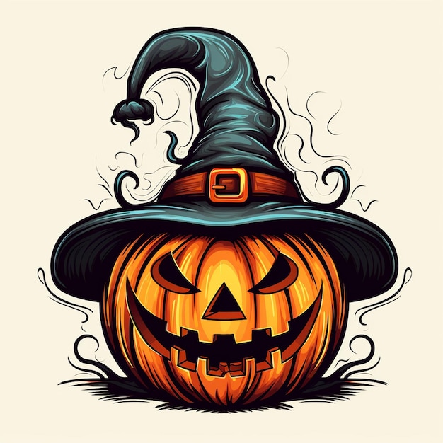 Illustrazione dello scheletro della zucca di Halloween