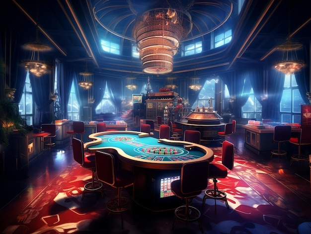 illustrazione dello sfondo del casinò e del gioco d'azzardo