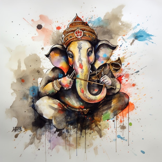 Illustrazione dello sfondo di Lord Ganpati per Ganesh Chaturthi