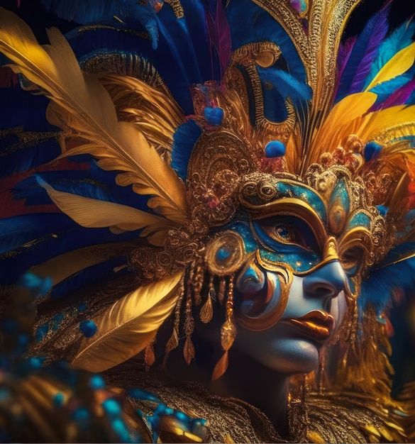 Illustrazione dello stile del carnevale brasiliano colorato luminoso