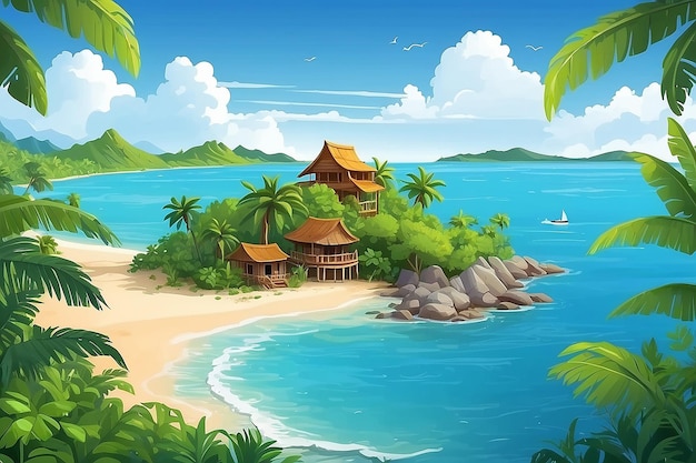 Illustrazione dello stock in vista dell'isola
