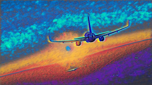 Illustrazione di aeroplani che volano illustrazione 3D