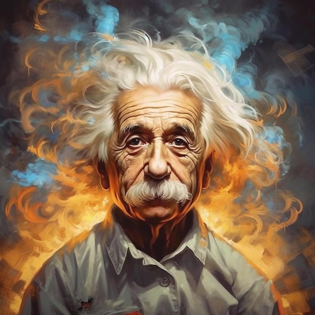 illustrazione di Albert Einstein