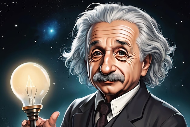 Illustrazione di Albert Einstein