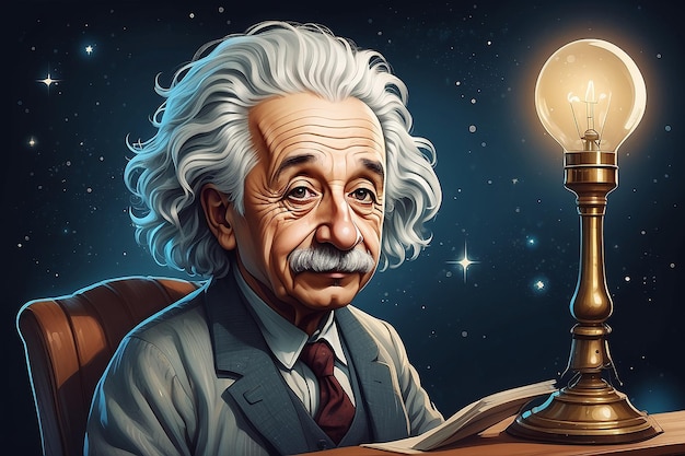 Illustrazione di Albert Einstein