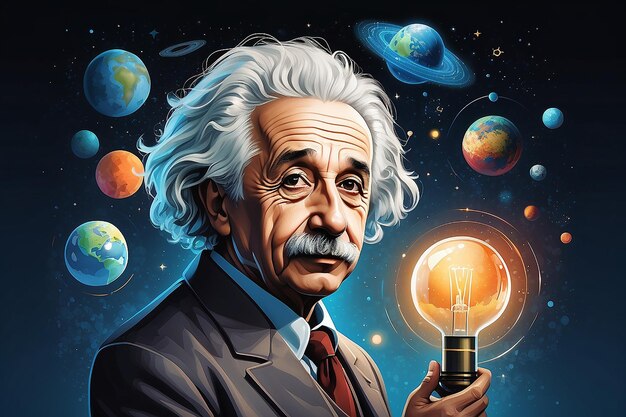 Illustrazione di Albert Einstein