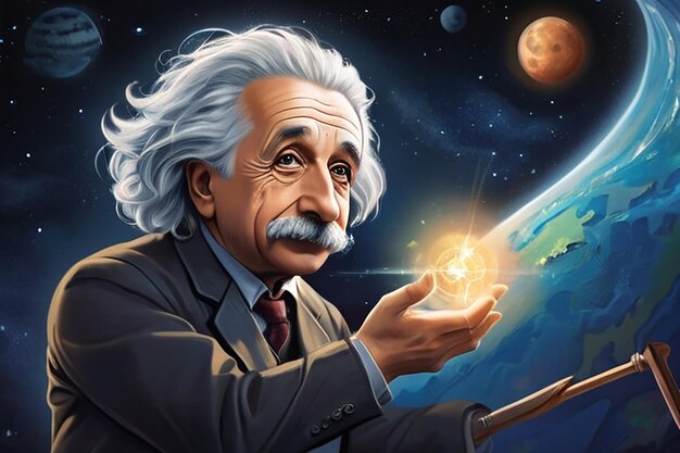 Illustrazione di Albert Einstein