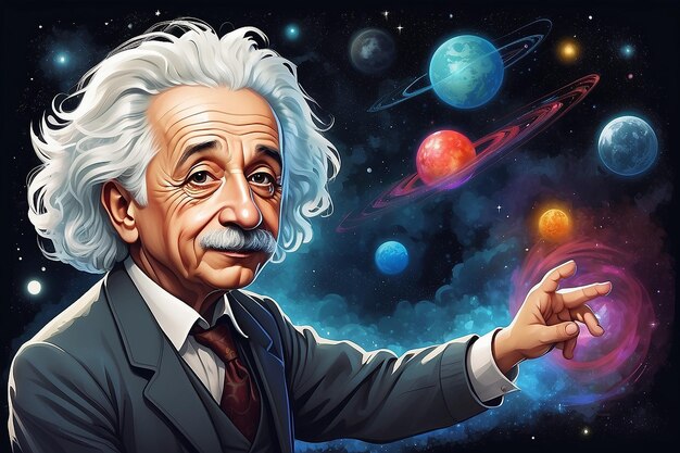 Illustrazione di Albert Einstein