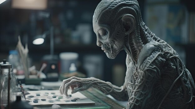 Illustrazione di Alien Week 3d realistica