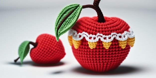 illustrazione di arte a maglia di forma di frutta anguria piena di colore