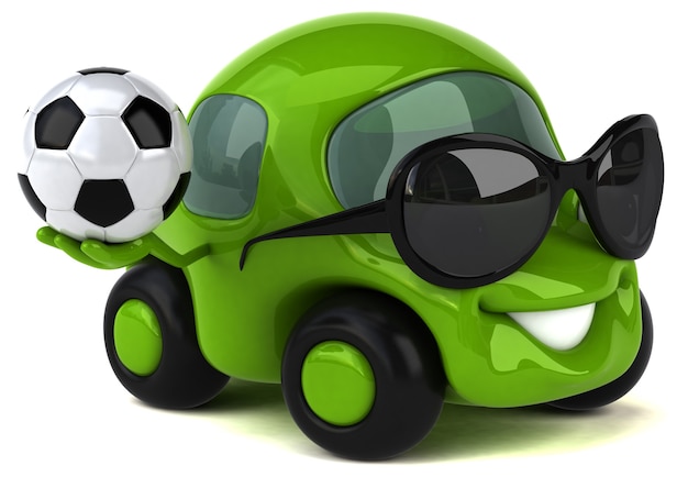Illustrazione di auto divertente