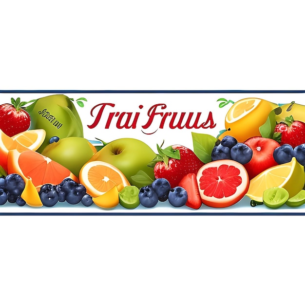 illustrazione di banner di frutta fresca