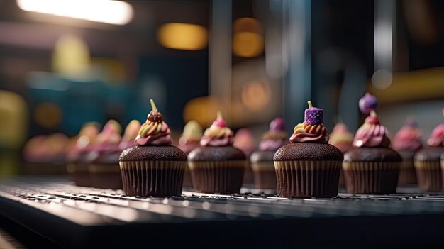 illustrazione di brownies al cioccolato sotto forma di oggetti unici