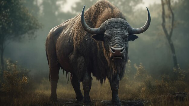 Illustrazione di Buffalo allo stato brado