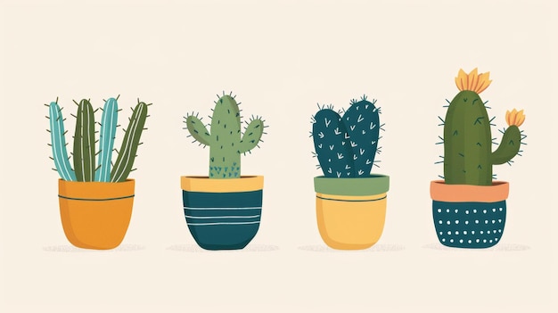 Illustrazione di cactus in vaso