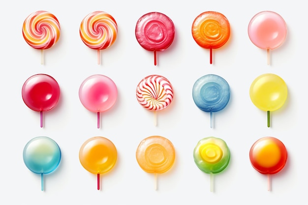 illustrazione di caramelle colorate isolate su uno sfondo bianco trasparente