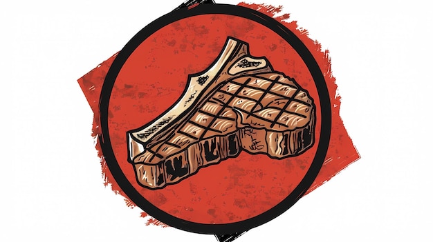 illustrazione di carne per caffè cartello di ristorante di carne per ristorante