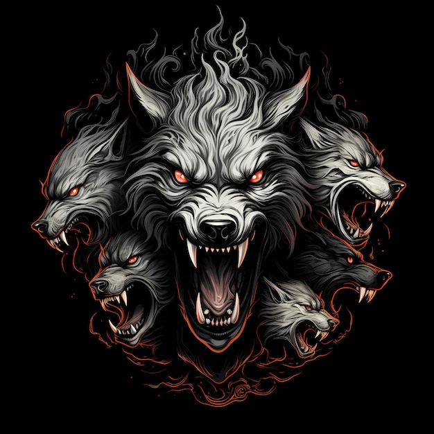 Illustrazione di Cerberus arrabbiato