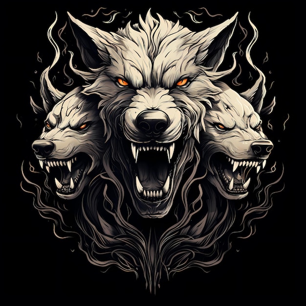 Illustrazione di Cerberus arrabbiato