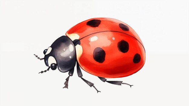 Illustrazione di coccinella disegnata a mano