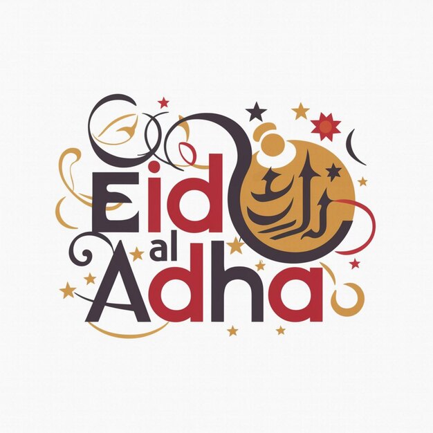 Illustrazione di design EID AL ADHA su sfondo bianco