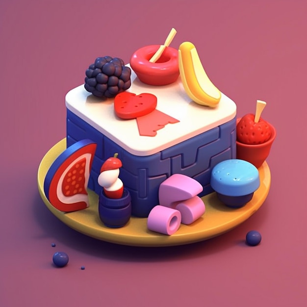 Illustrazione di dessert 3D