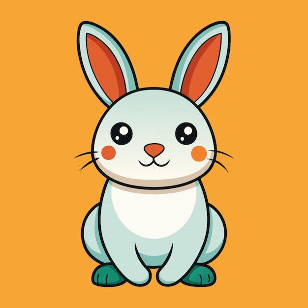 Illustrazione di disegni di conigli per bambini e celebrazioni di Pasqua