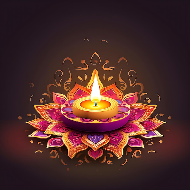 Illustrazione di Diwali Diya