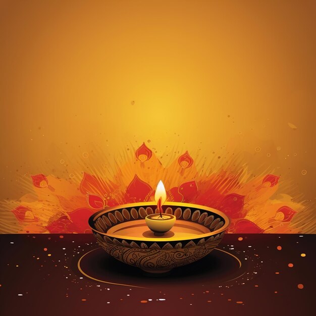 Illustrazione di diya sulla celebrazione di Diwaliindia celebrazione diwali