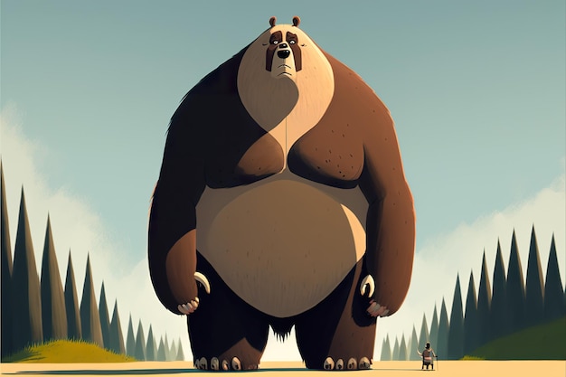 Illustrazione di fantasia dell'orso gigante