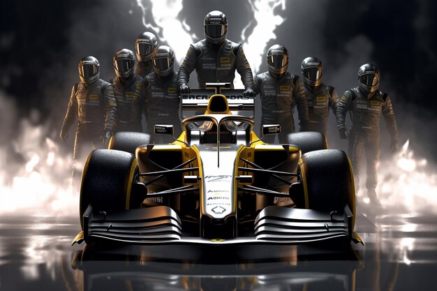 Illustrazione di Fast and Furious con un tema di Formula 1