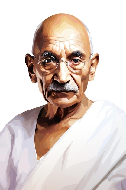 Illustrazione di Felice Jayanti Mahatma Gandhi