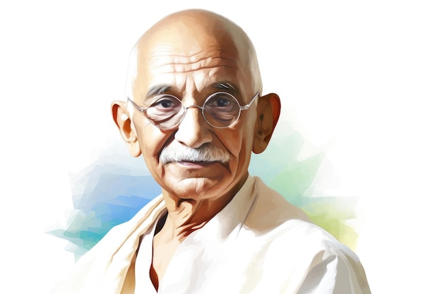 Illustrazione di Felice Jayanti Mahatma Gandhi