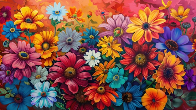 illustrazione di fiori colorati