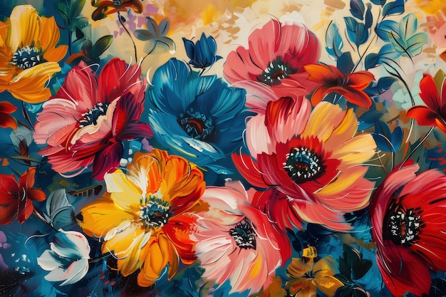 illustrazione di fiori colorati