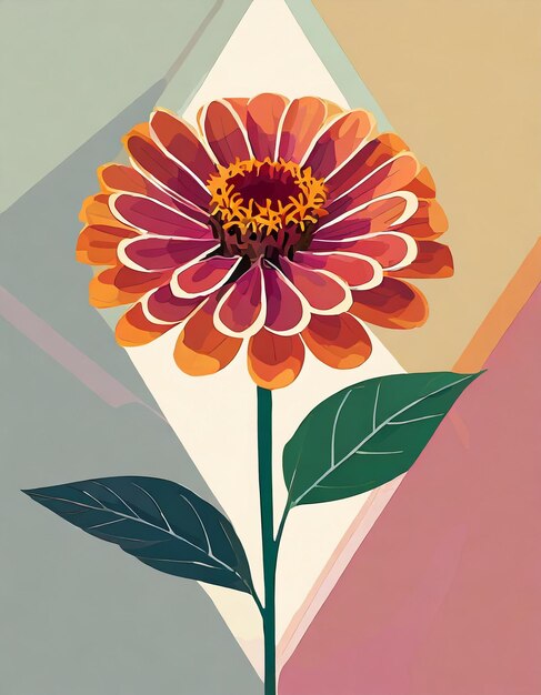 Illustrazione di fiori di zinnia