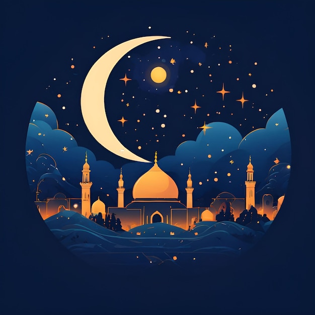 Illustrazione di Flat laylat alqadr