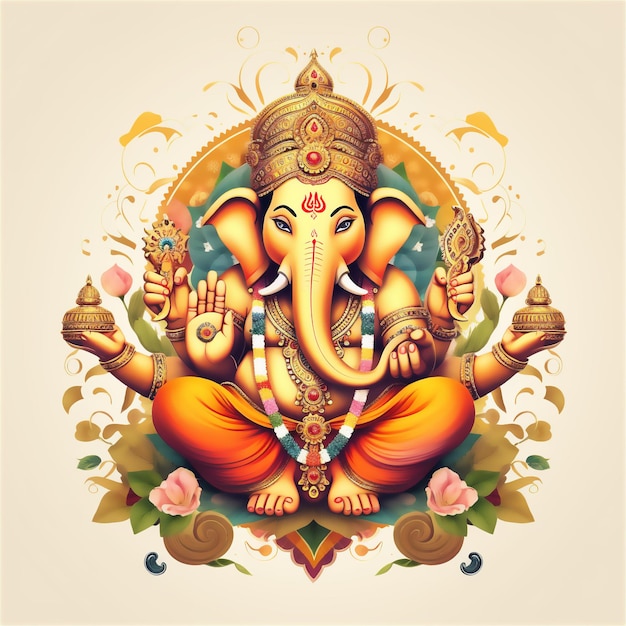 Illustrazione di Ganesha Aum Hindu