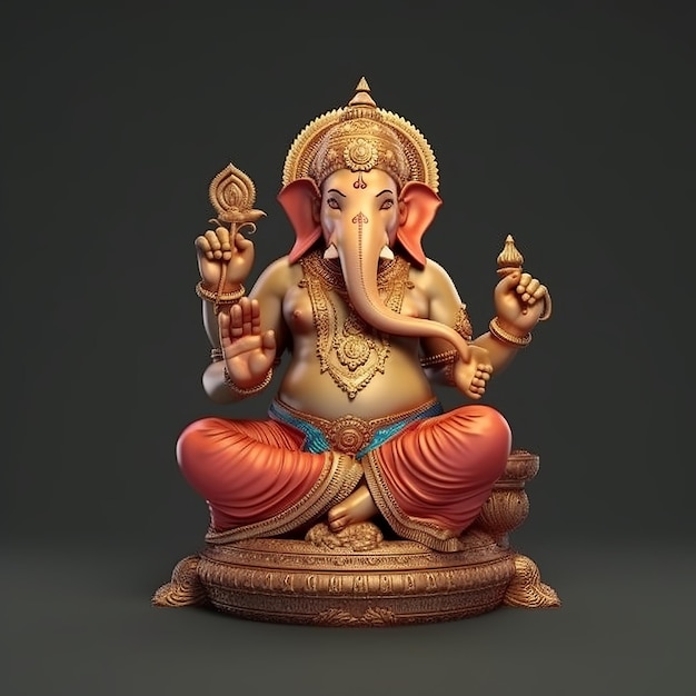 Illustrazione di Ganesha Chaturthi Ganesha AI generativa